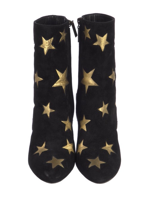 Saint Laurent Suede Printed Boots