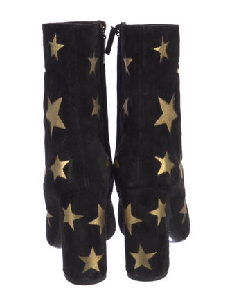 Saint Laurent Suede Printed Boots