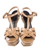 Saint Laurent Patent Leather T-Strap Sandals