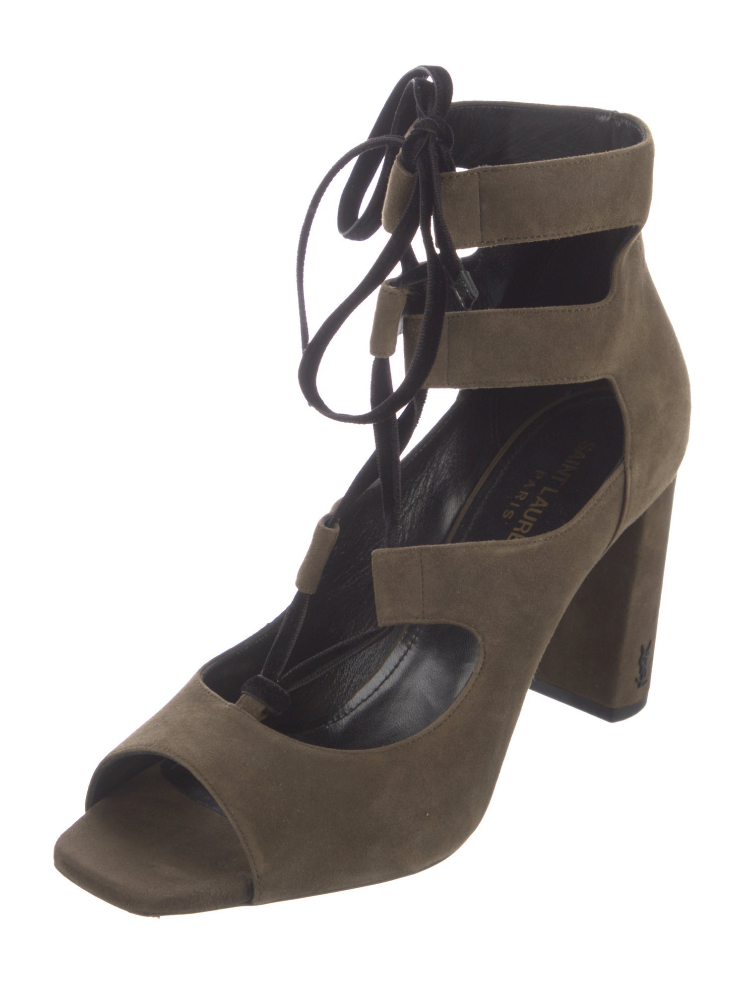 Saint Laurent Suede T-Strap Pumps