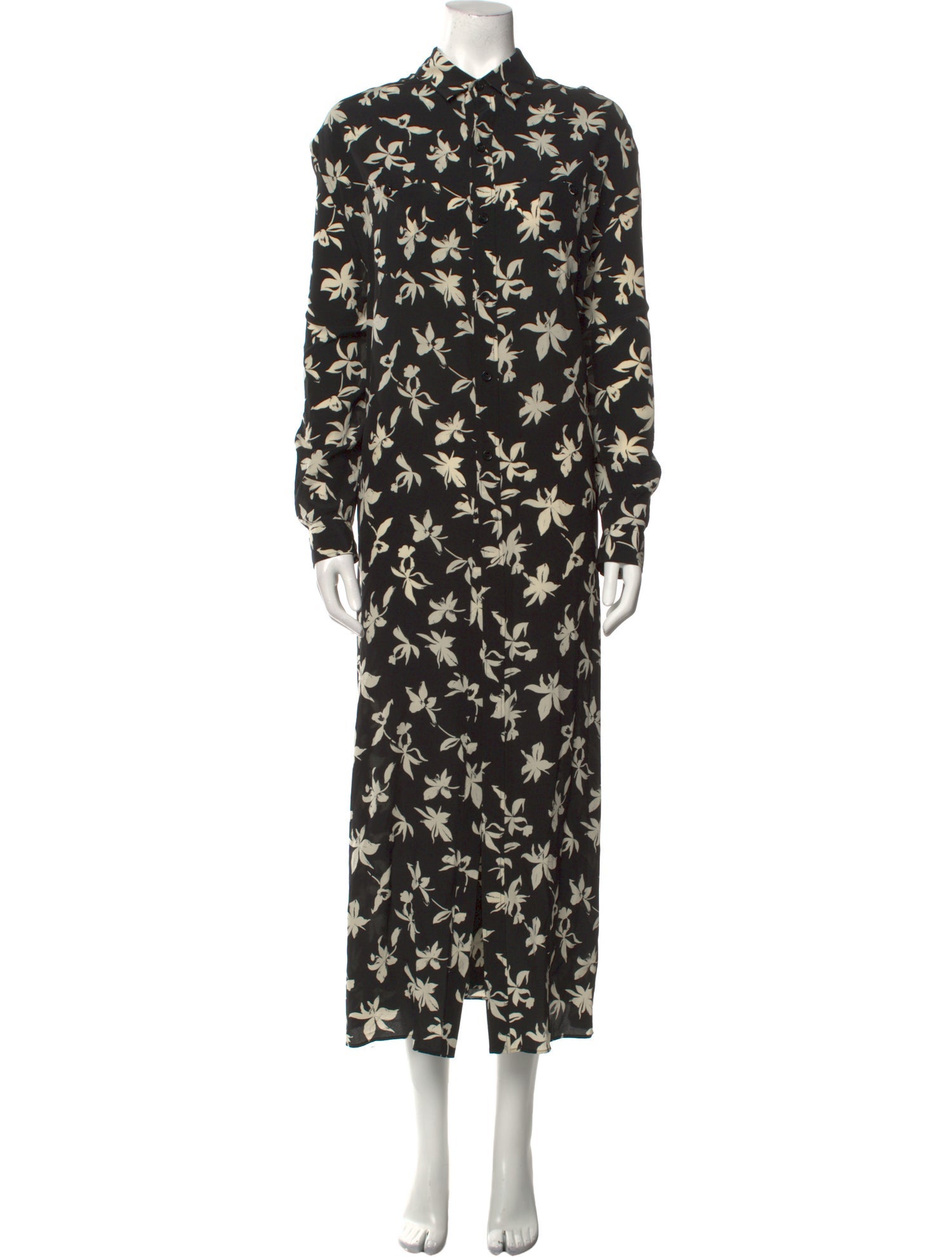 Saint Laurent Silk Long Dress