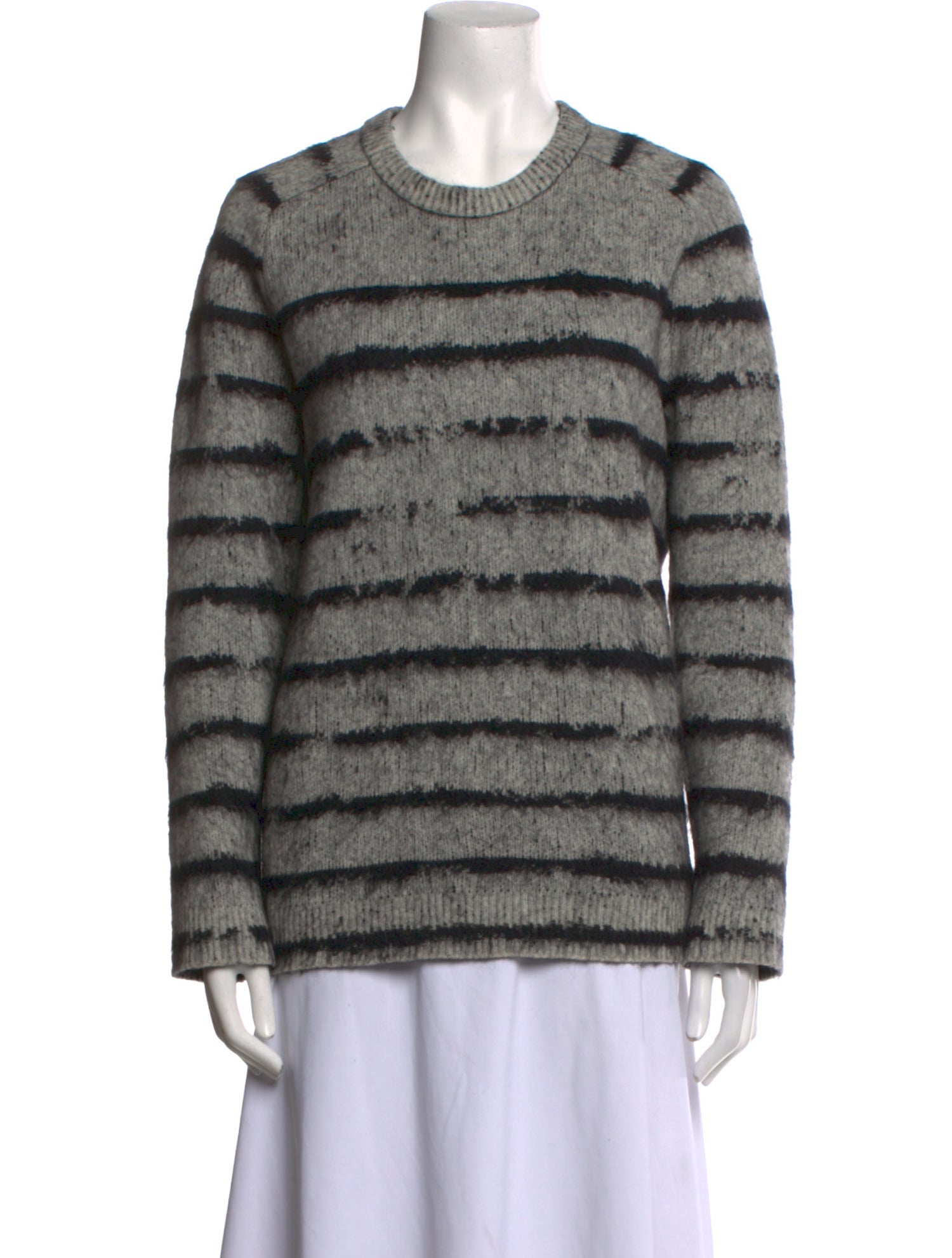 Saint Laurent Striped Scoop Neck Sweater