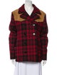 Saint Laurent Wool Plaid Print Jacket