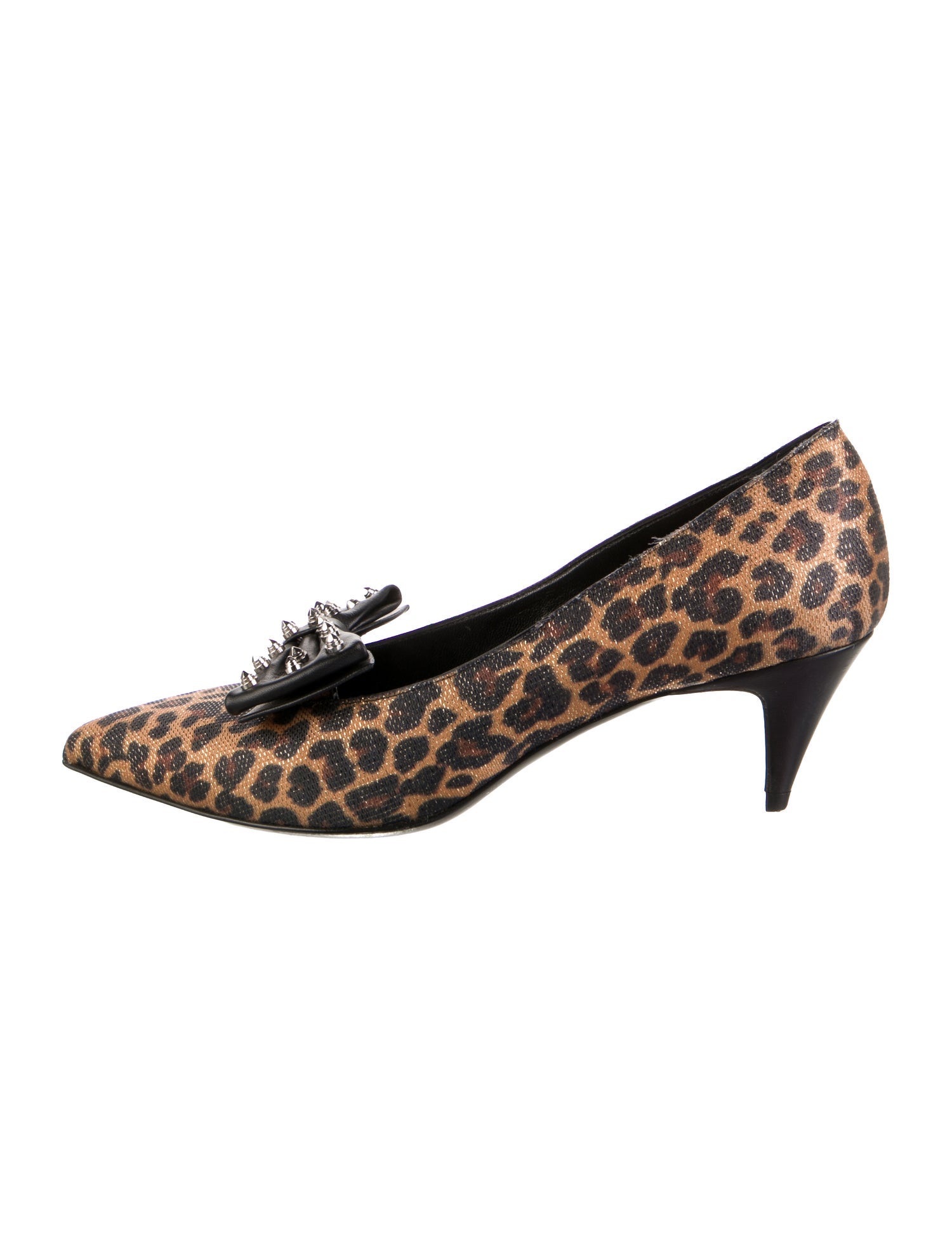 Saint Laurent Canvas Animal Print Pumps