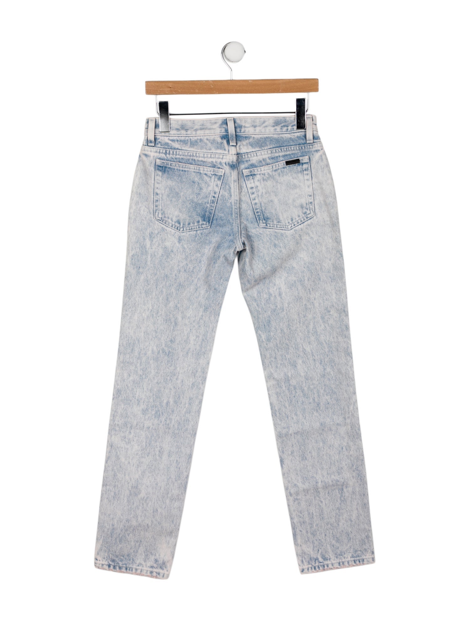 Saint Laurent Mid-Rise Straight Leg Jeans