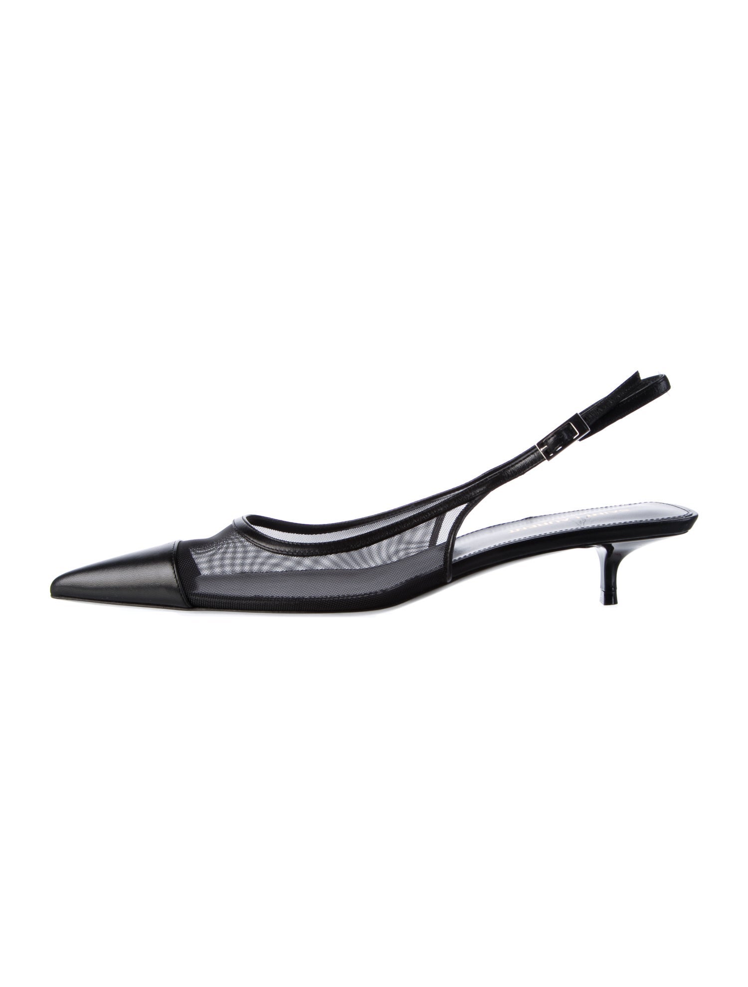 Saint Laurent Leather Printed Slingback Pumps w/ Tags