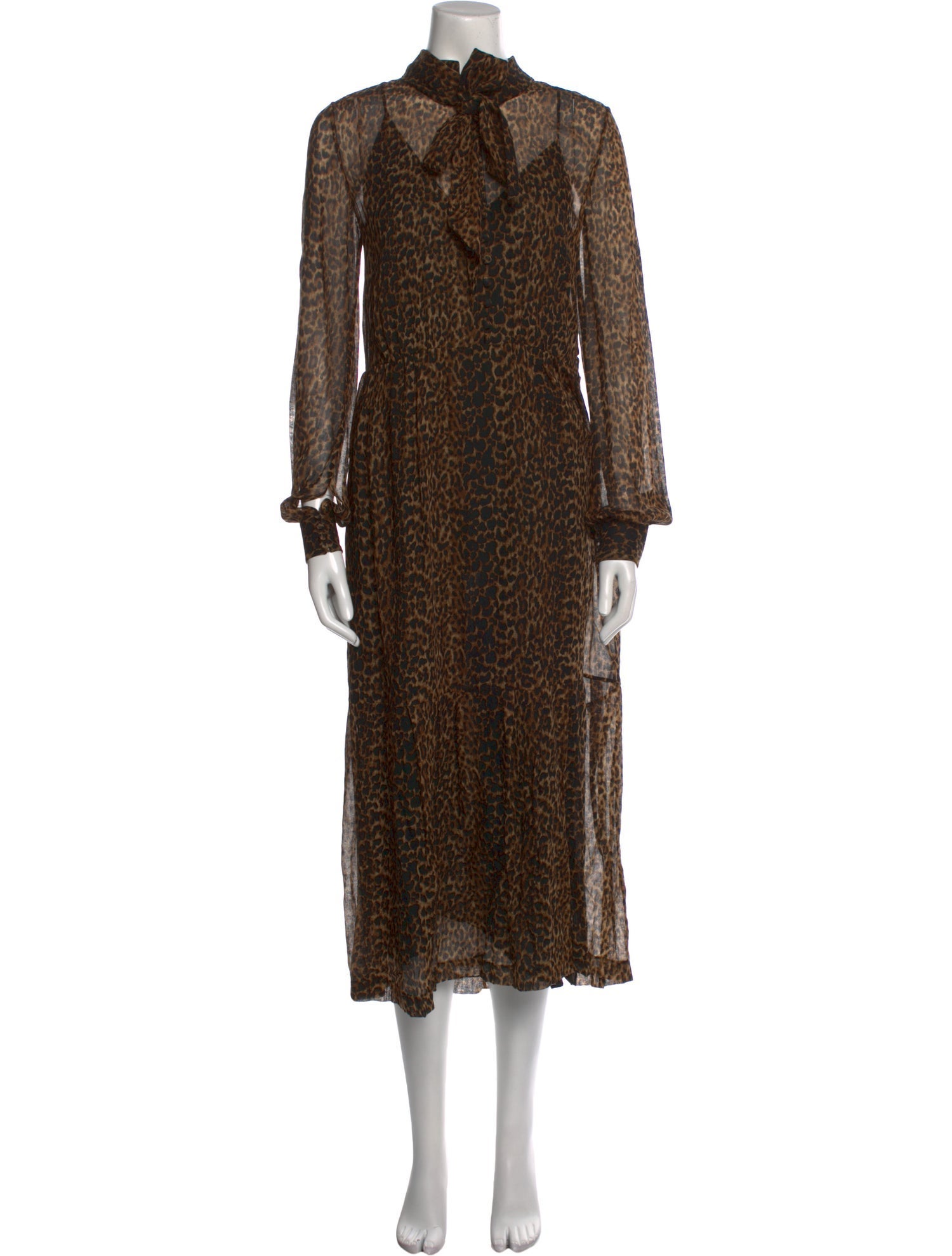 Saint Laurent Virgin Wool Long Dress w/ Tags