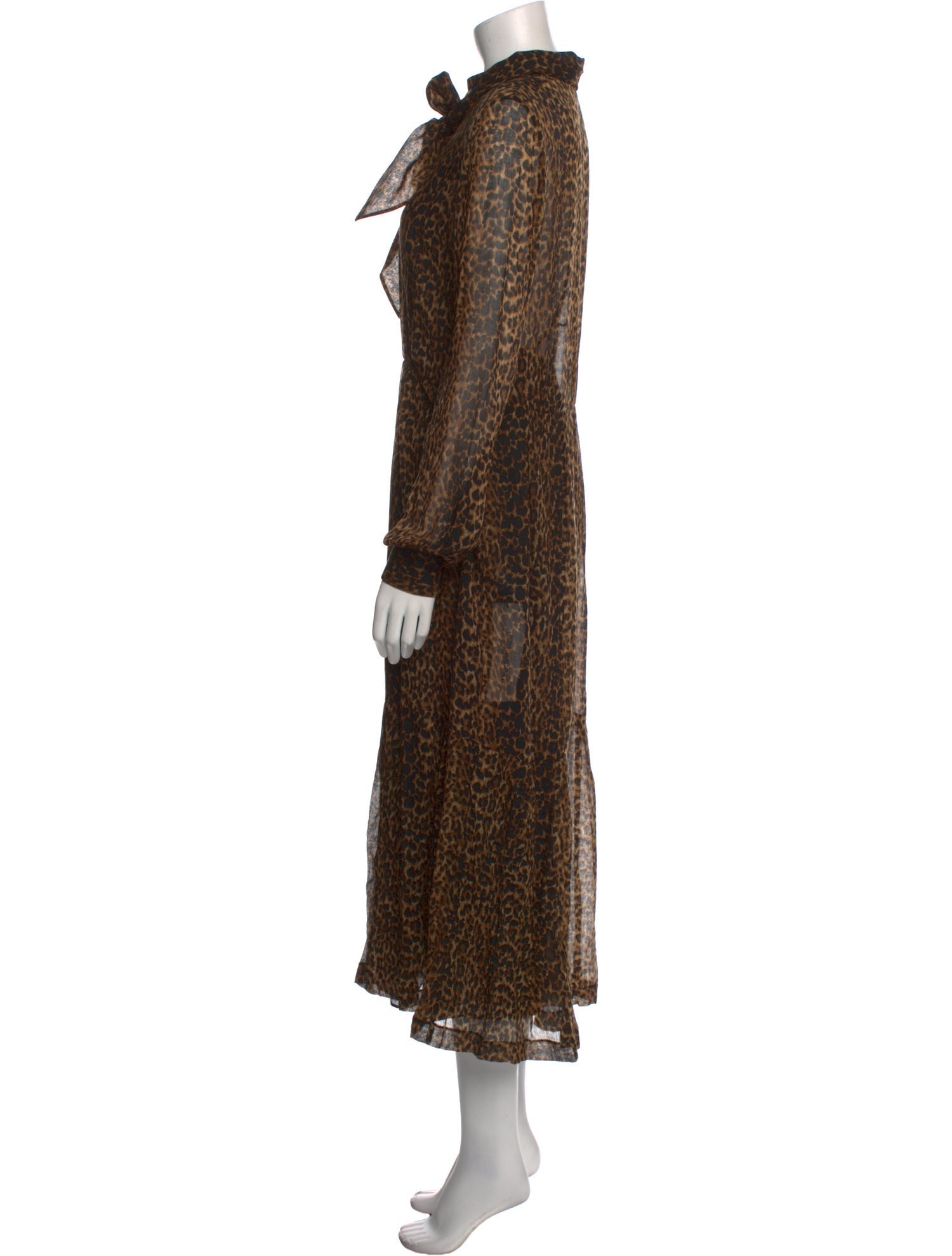 Saint Laurent Virgin Wool Long Dress w/ Tags