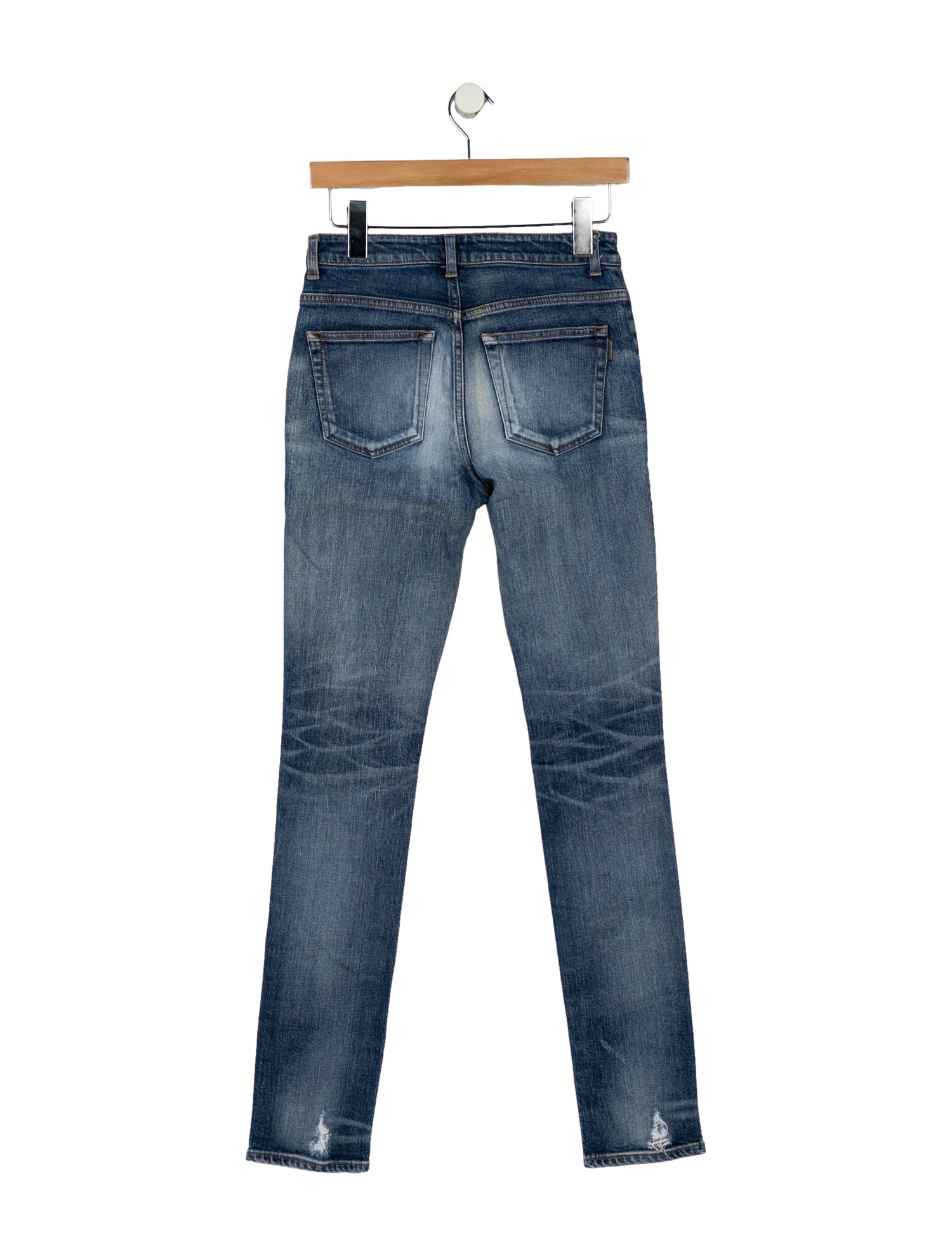 Saint Laurent Mid-Rise Skinny Leg Jeans