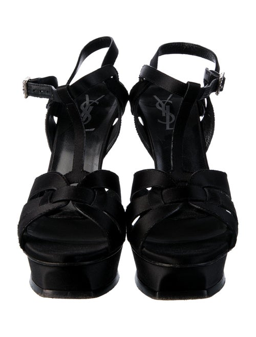 Saint Laurent Leather T-Strap Sandals