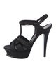 Saint Laurent Glitter Accents T-Strap Sandals