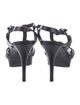 Yves Saint Laurent Leather Cutout Accent T-Strap Sandals