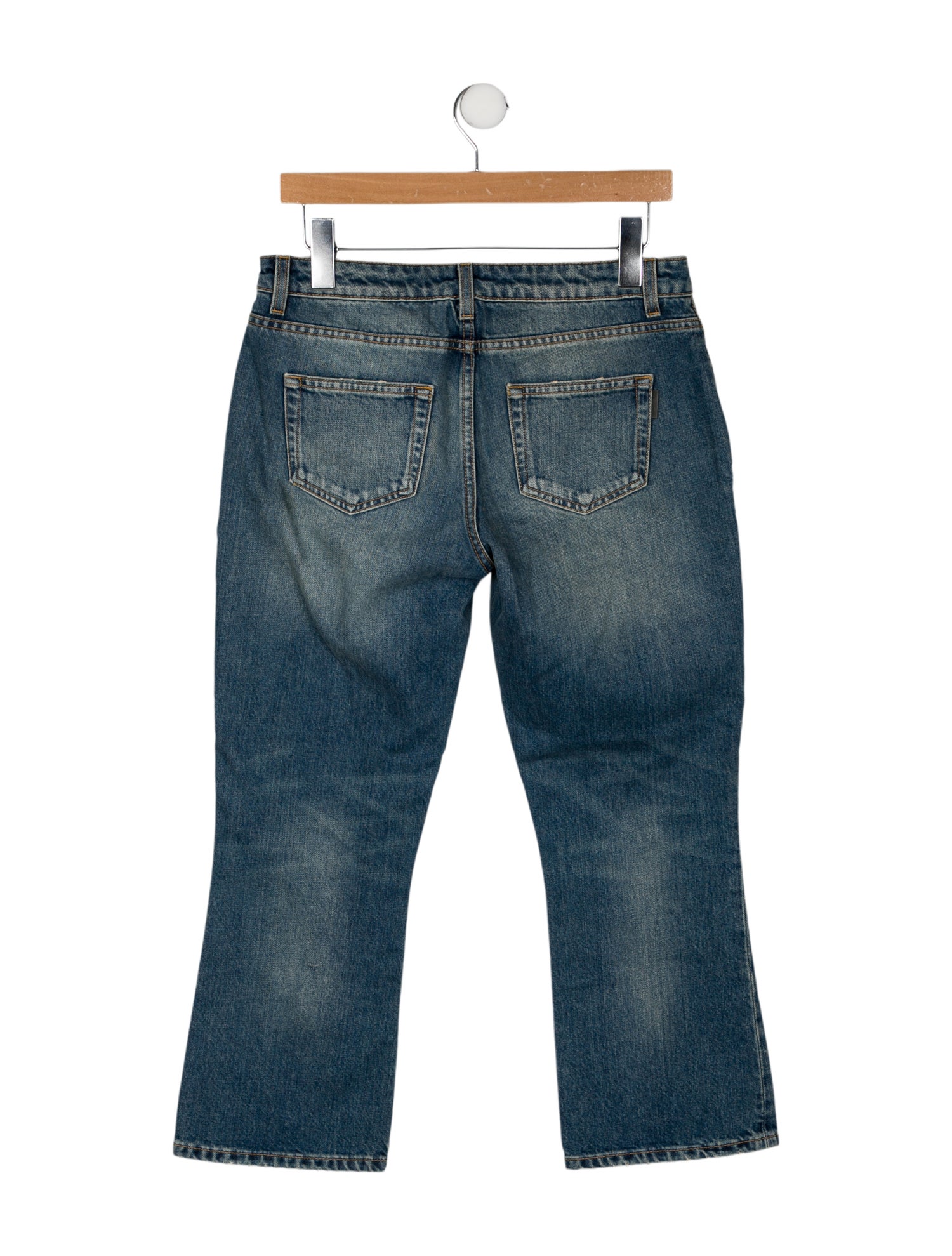 Saint Laurent Mid-Rise Straight Leg Jeans