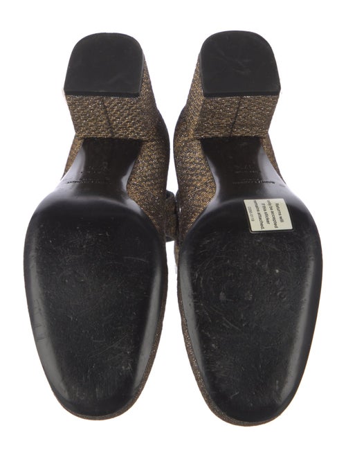 Saint Laurent Tweed Pattern Glitter Accents Pumps