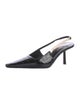 Saint Laurent Patent Leather Crystal Embellishments Slingback Pumps