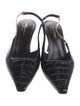 Saint Laurent Patent Leather Crystal Embellishments Slingback Pumps