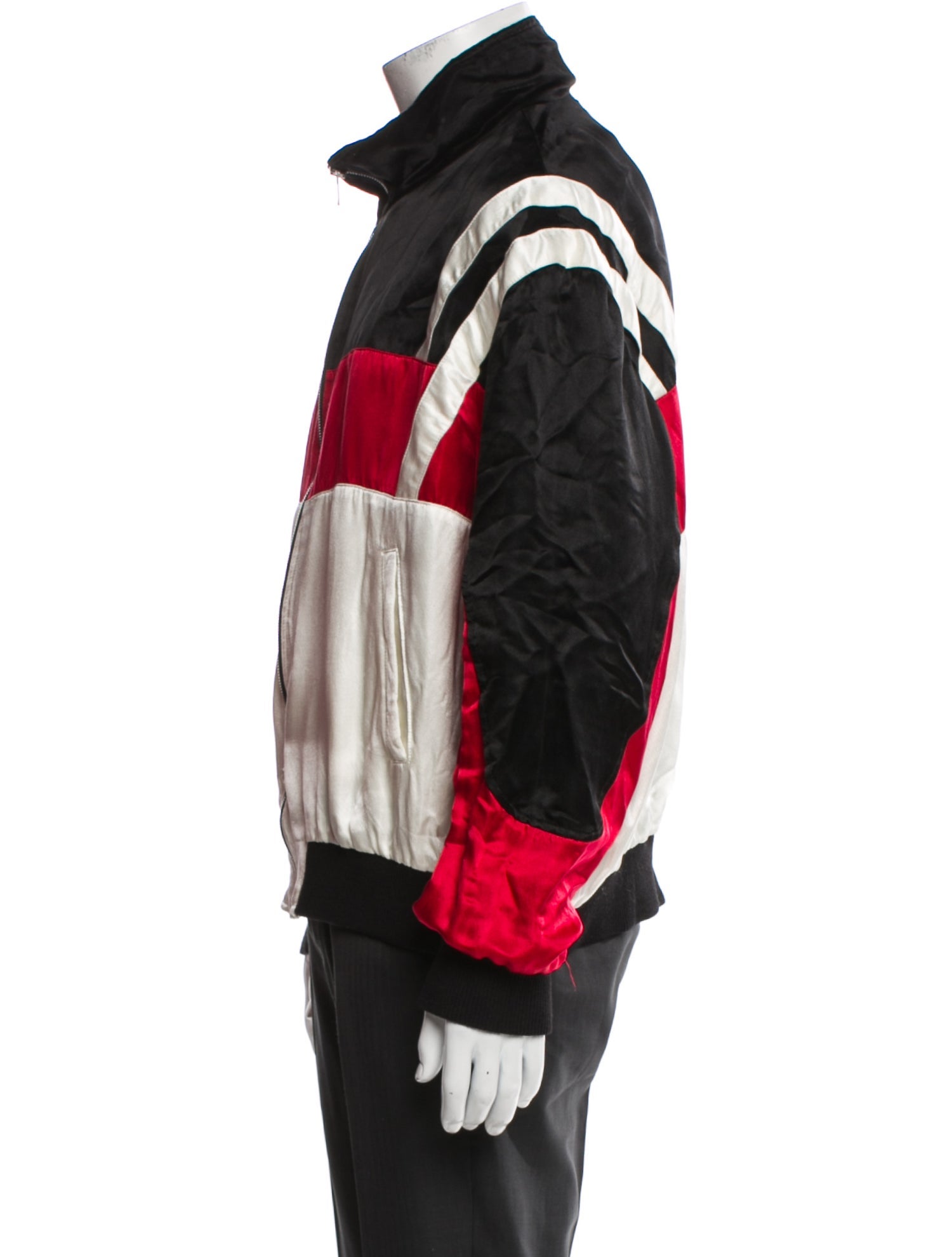 Saint Laurent 2021 Colorblock Pattern Windbreaker