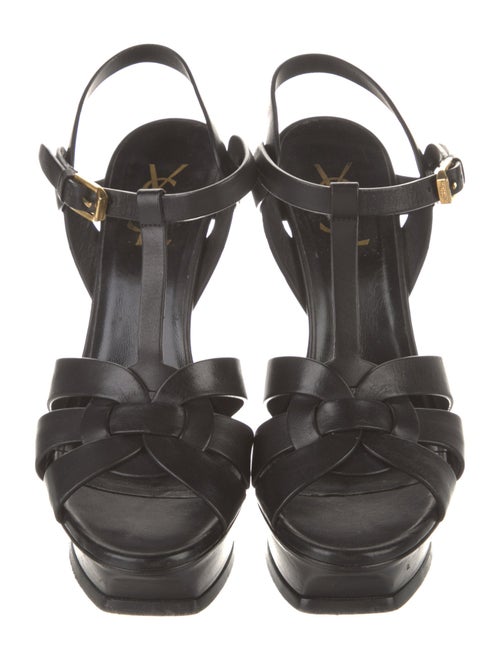 Saint Laurent Leather T-Strap Sandals