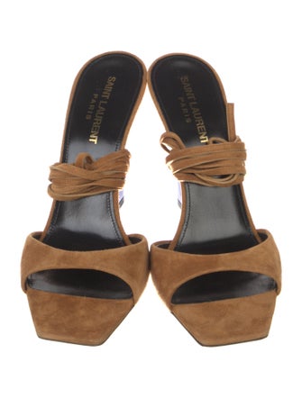Saint Laurent Suede Slingback Sandals