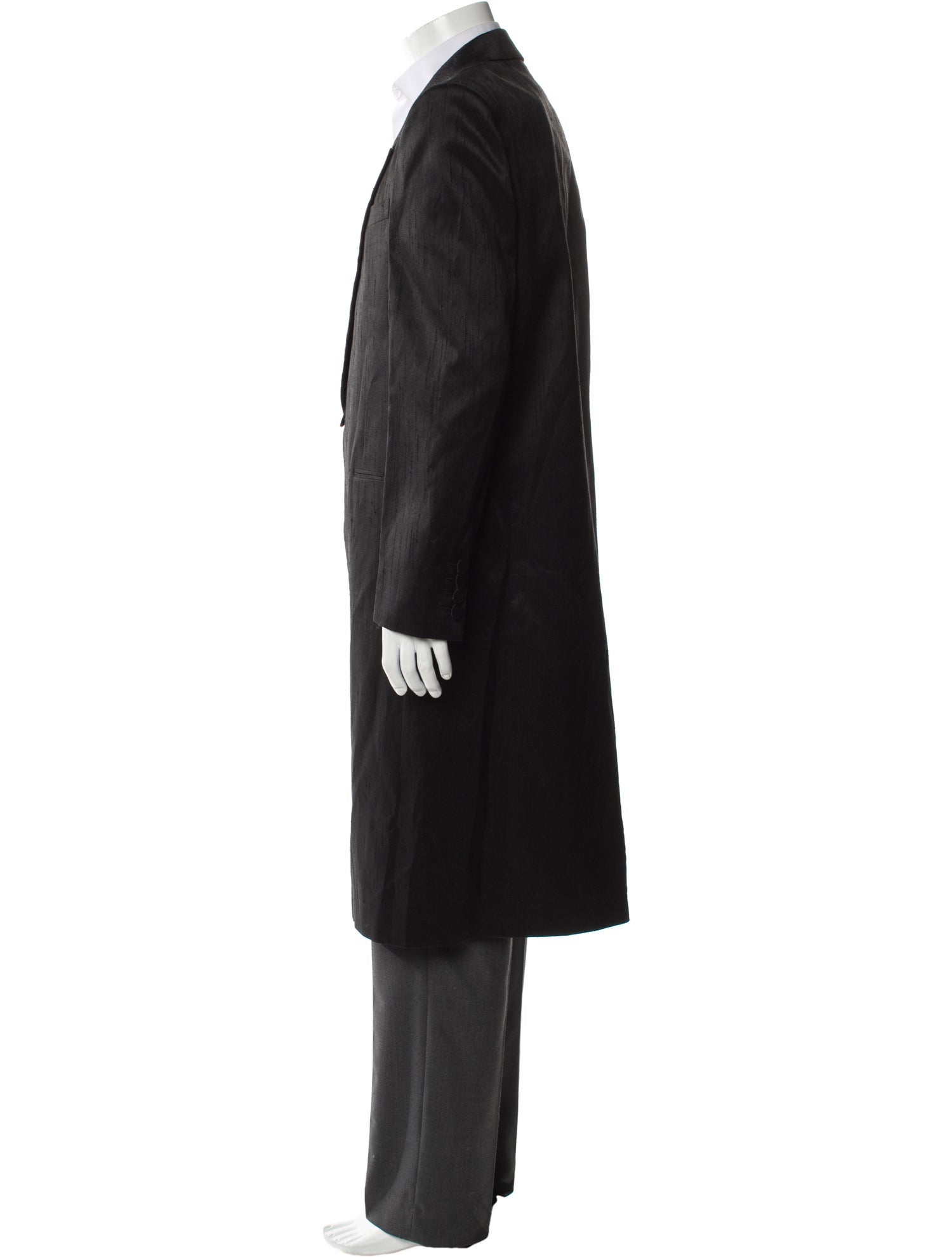 Saint Laurent 2023 Manteau Satin Shantung Noir Blazer w/ Tags
