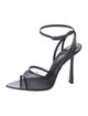 Saint Laurent Leather Mesh Accents Sandals