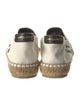 Saint Laurent Canvas Embroidered Accent Espadrilles