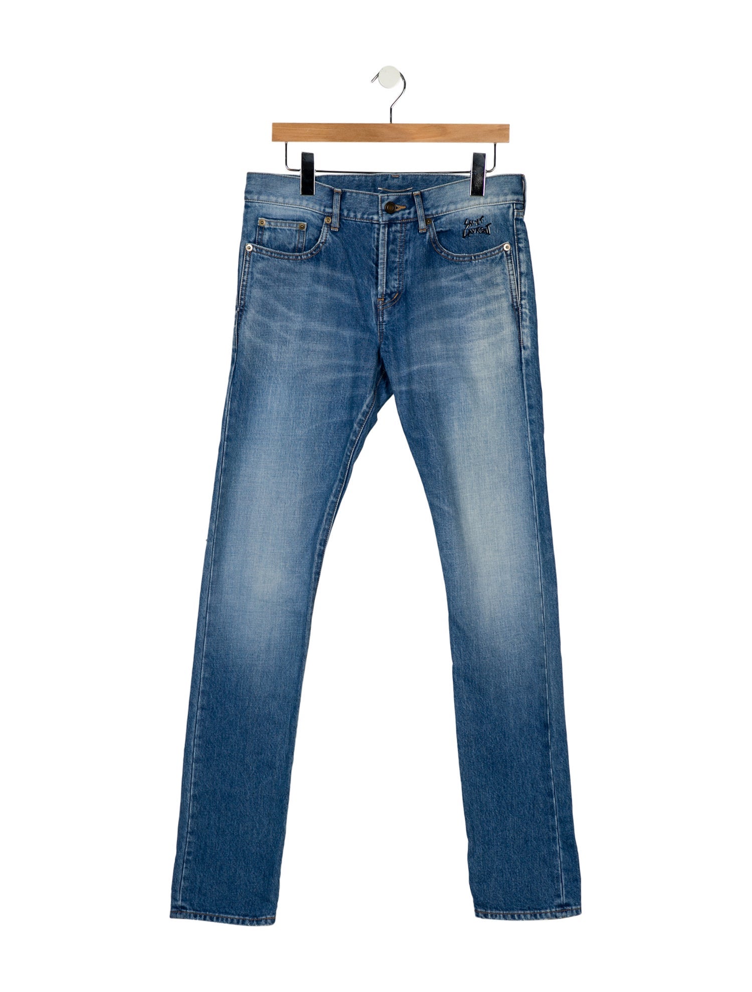 Saint Laurent Mid-Rise Skinny Leg Jeans