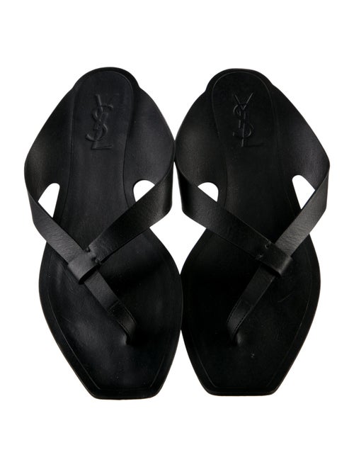 Saint Laurent Leather Slides