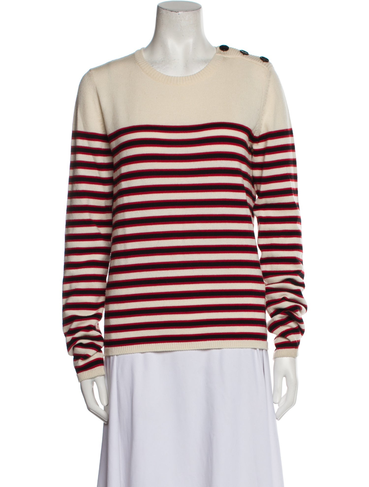Saint Laurent Virgin Wool Striped Sweater