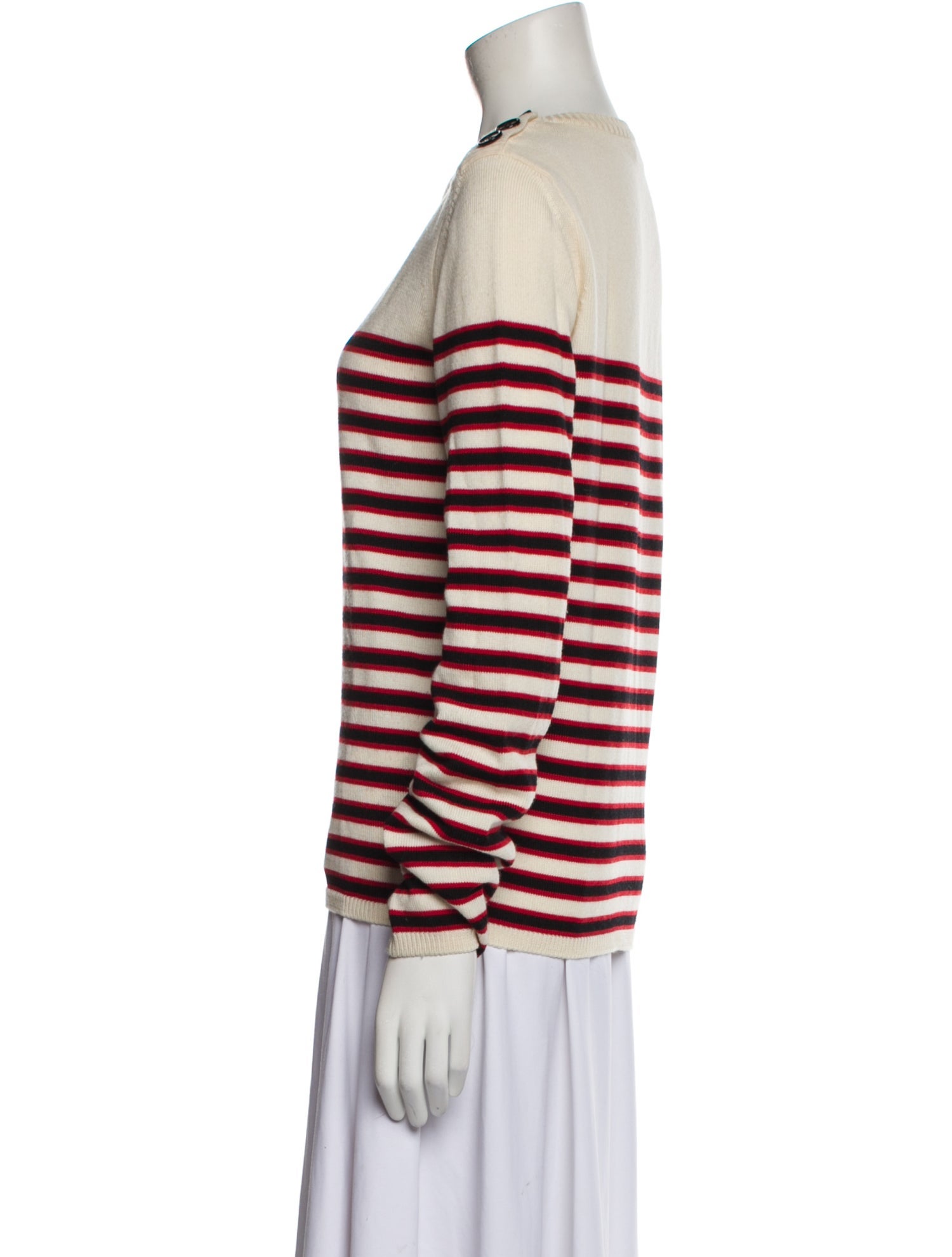 Saint Laurent Virgin Wool Striped Sweater
