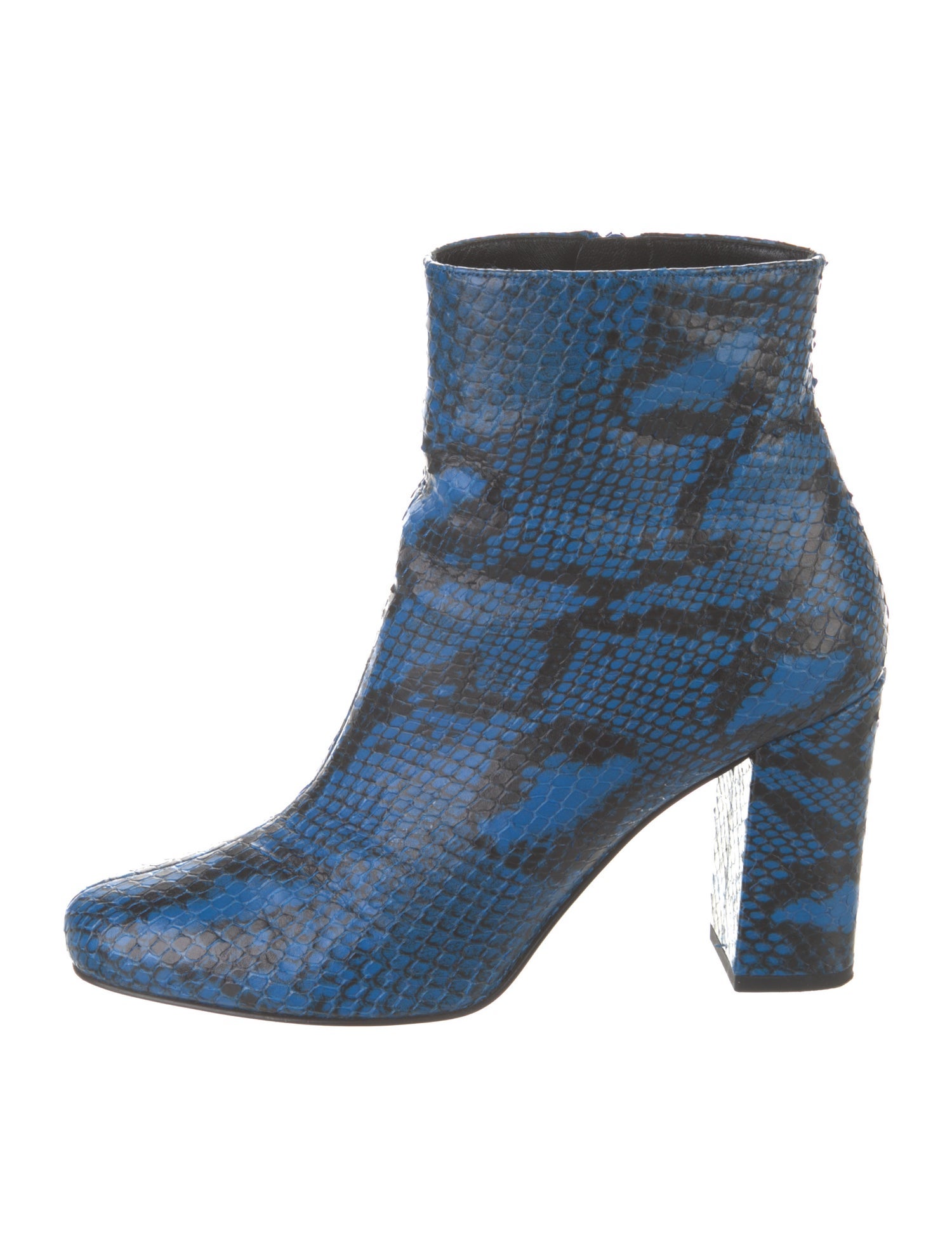 Saint Laurent Snakeskin Printed Boots