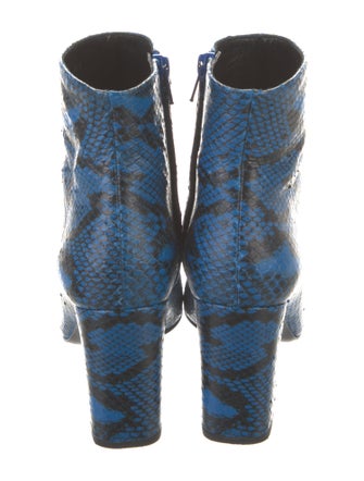 Saint Laurent Snakeskin Printed Boots