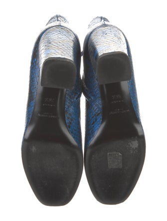 Saint Laurent Snakeskin Printed Boots