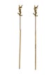 Saint Laurent Cassandre Threader Drop Earrings