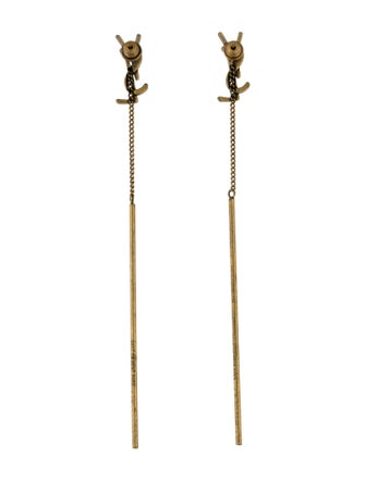 Saint Laurent Cassandre Threader Drop Earrings