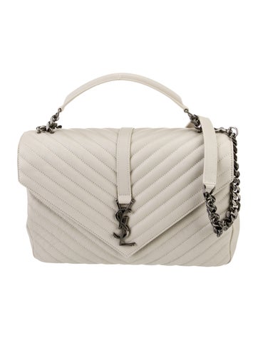 Saint Laurent Handle Bags Leather College Large