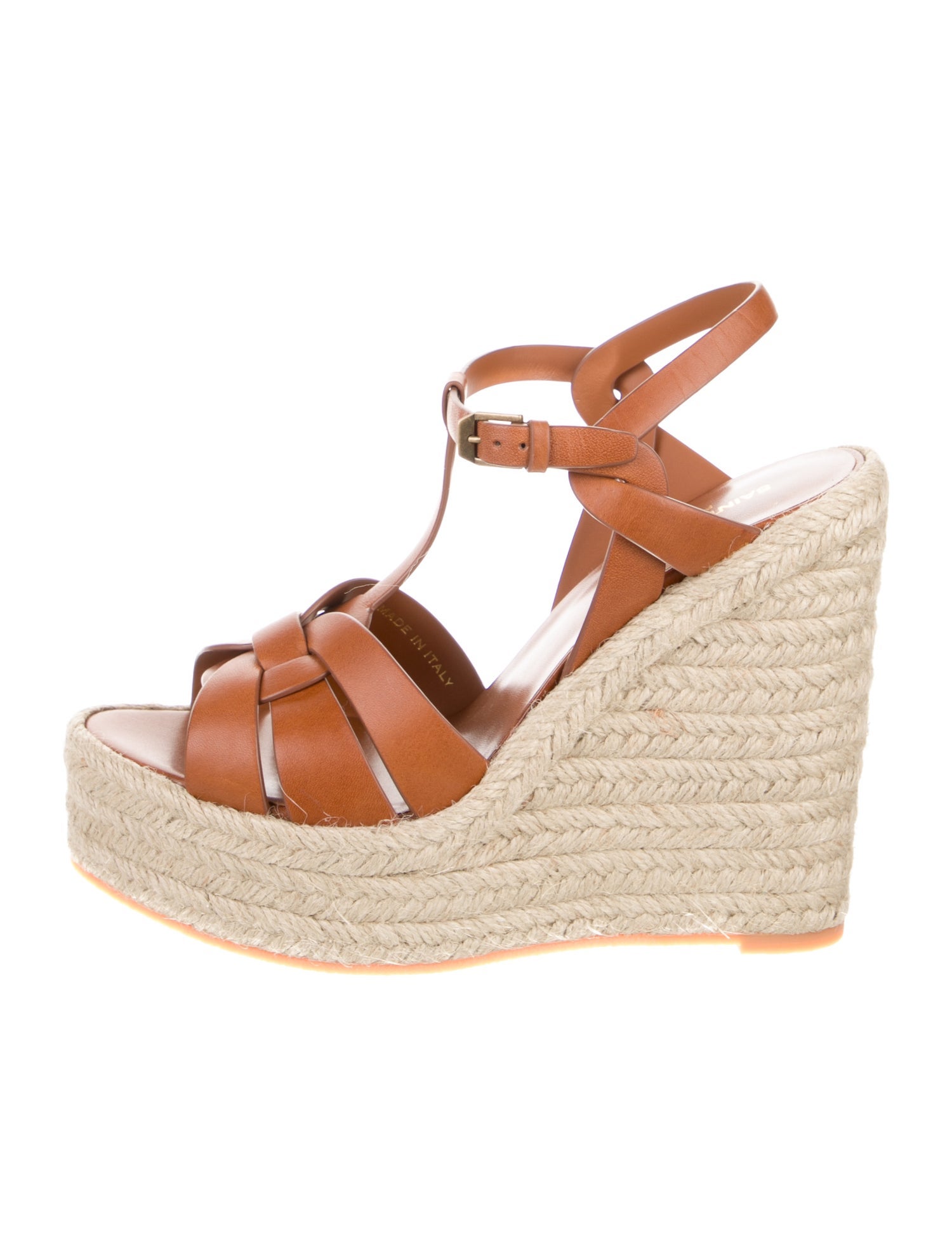 Saint Laurent Leather T-Strap Pumps