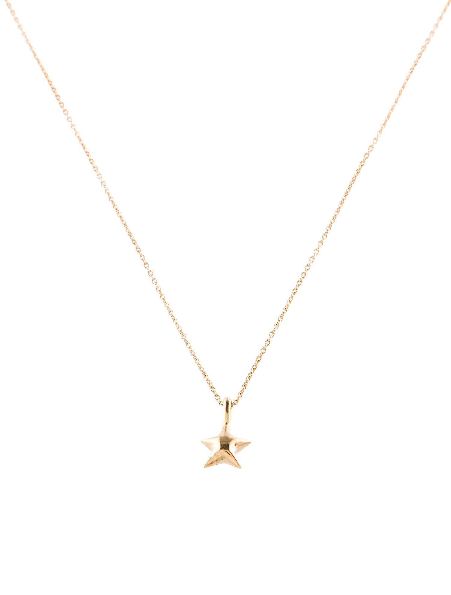 Saint Laurent 18K Star Pendant Necklace