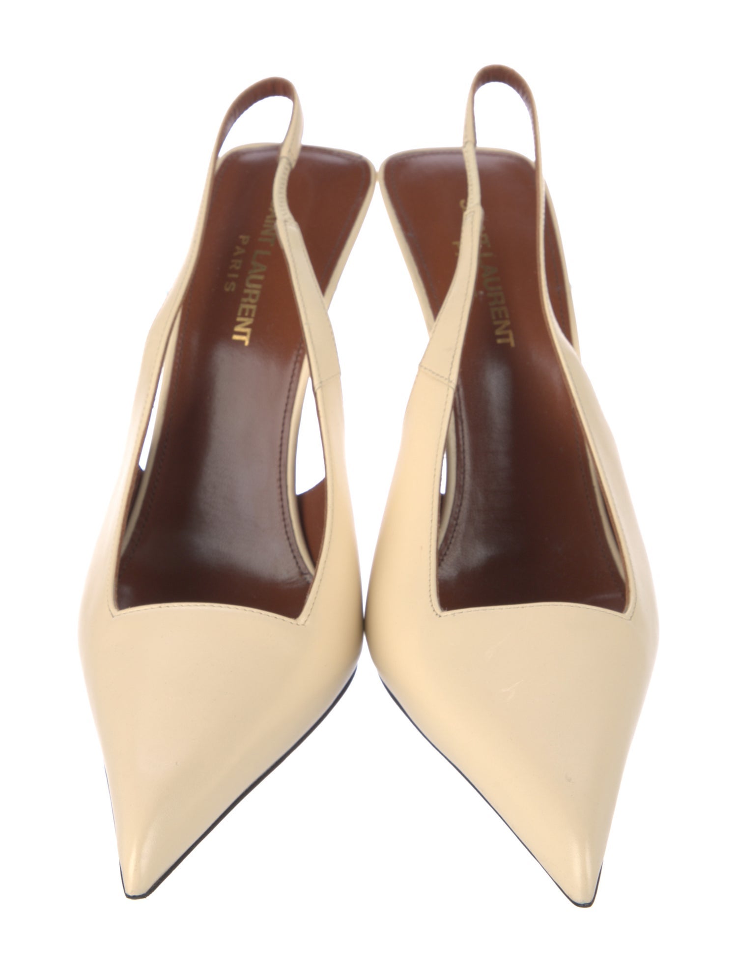 Saint Laurent Leather Slingback Pumps