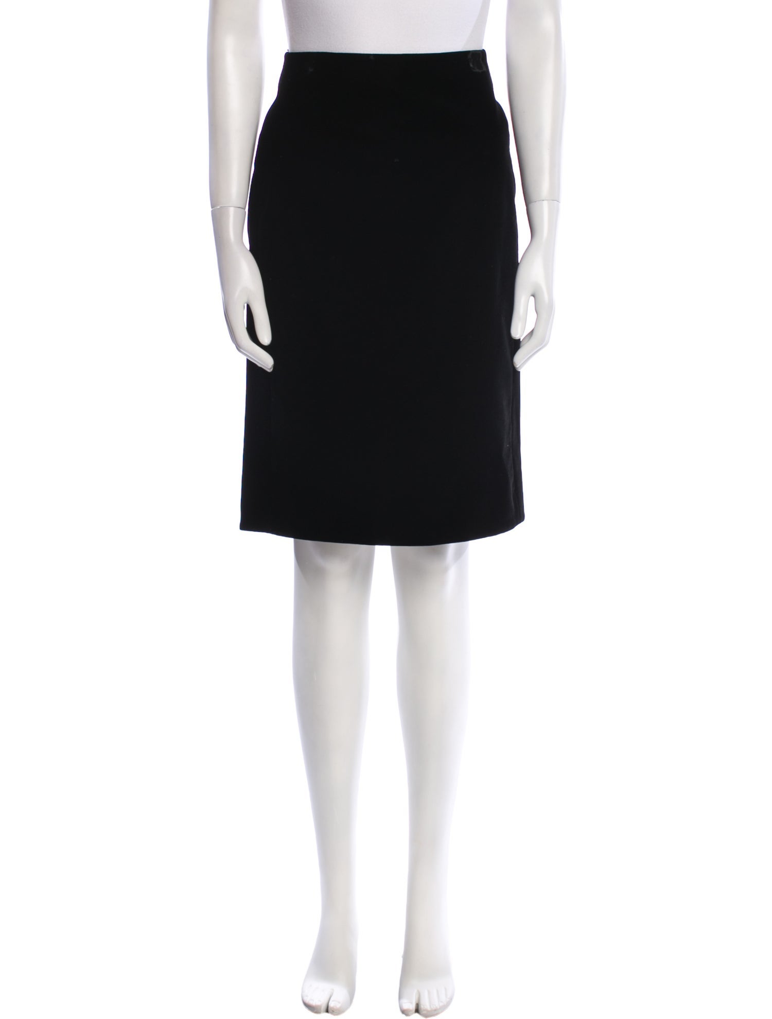 Saint Laurent Pleated Accents Knee-Length Skirt