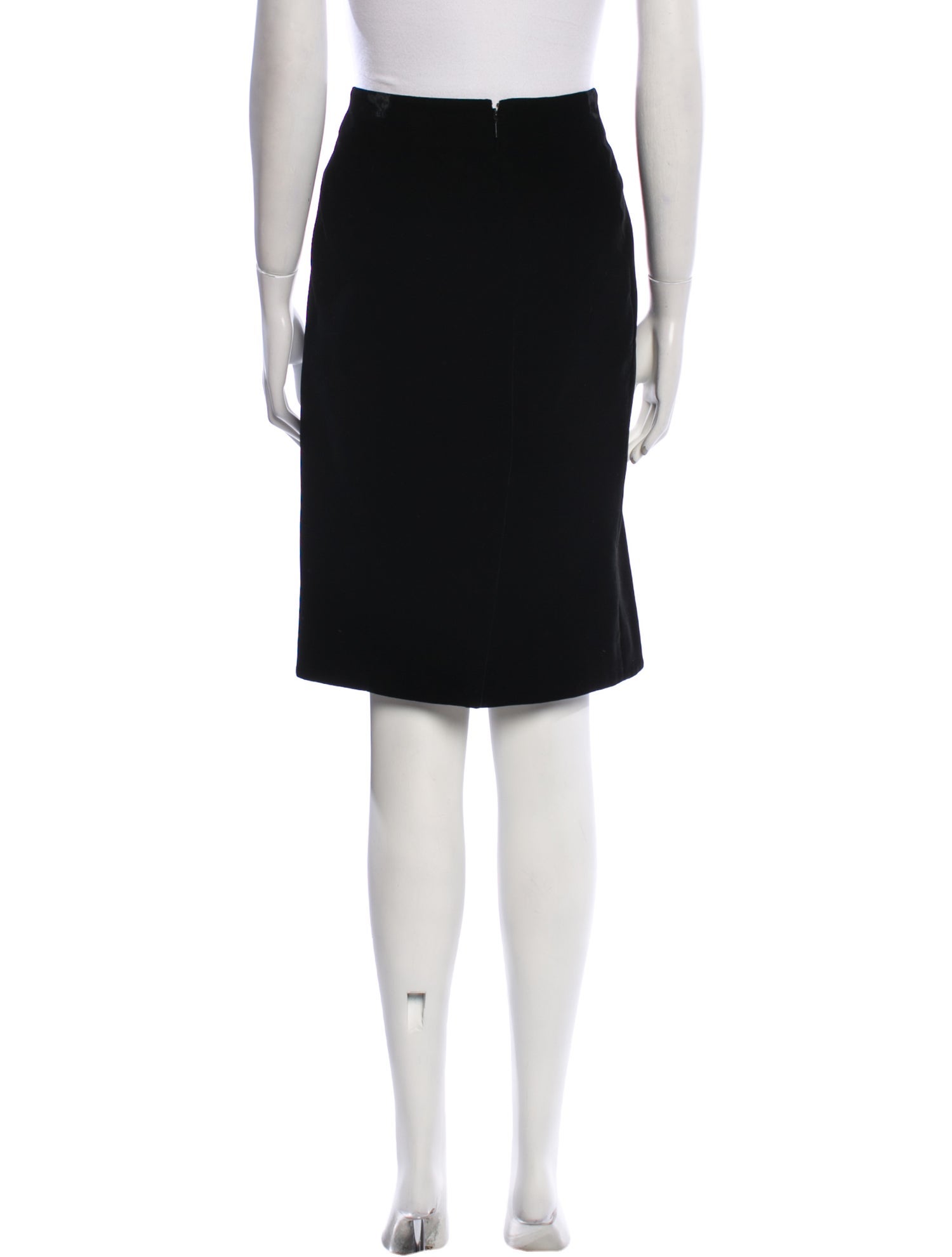 Saint Laurent Pleated Accents Knee-Length Skirt