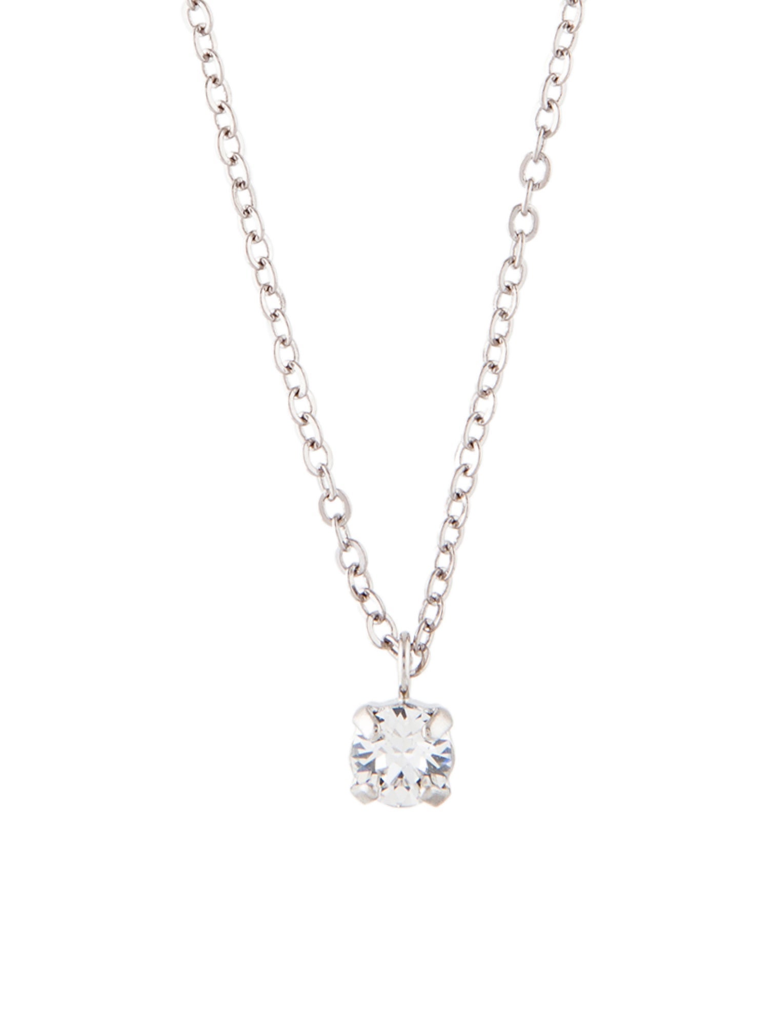 Saint Laurent Crystal Sim Key Pendant Necklace