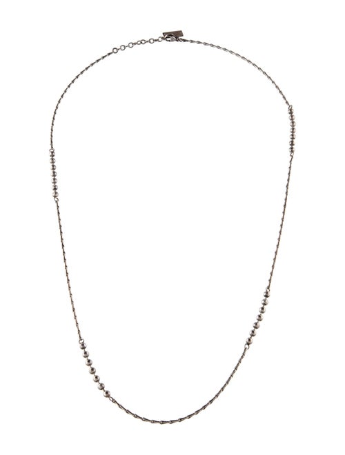 Saint Laurent Ball & Wheat Chain Necklace