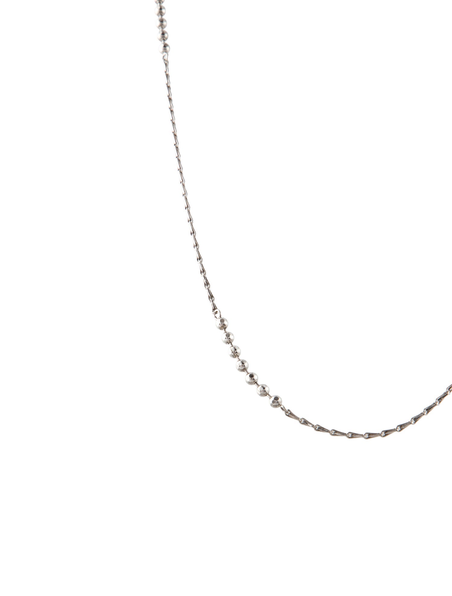 Saint Laurent Ball & Wheat Chain Necklace