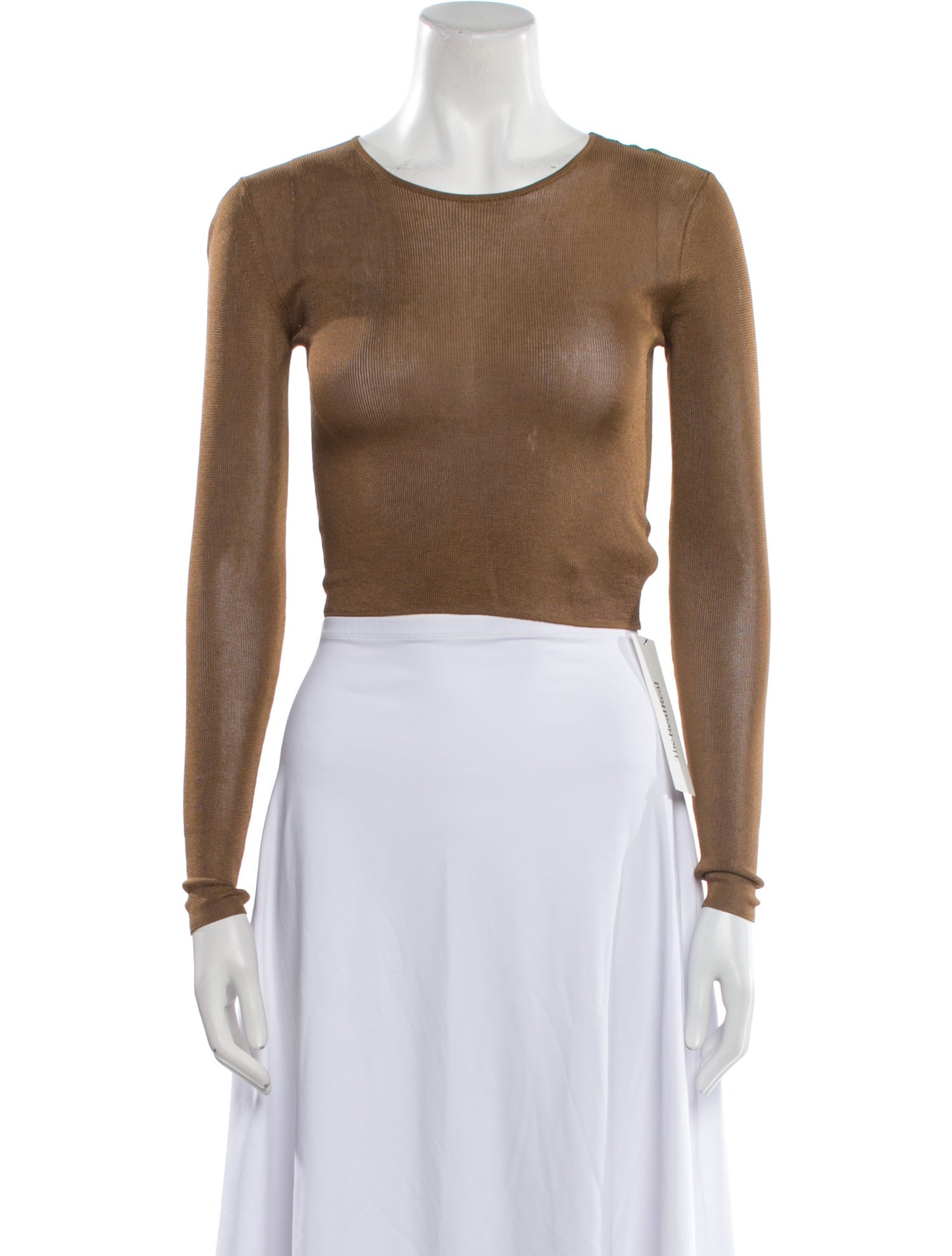 Saint Laurent 2022 Crew Neck Crop Top