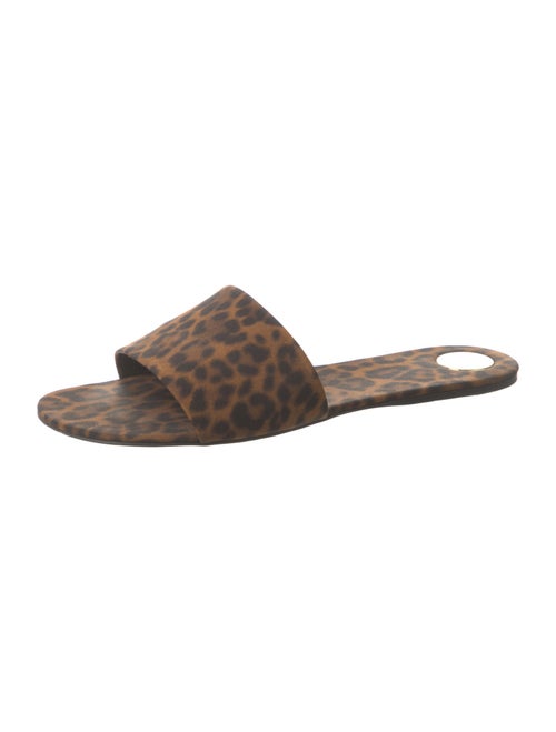 Saint Laurent Canvas Animal Print Slides
