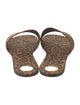 Saint Laurent Canvas Animal Print Slides