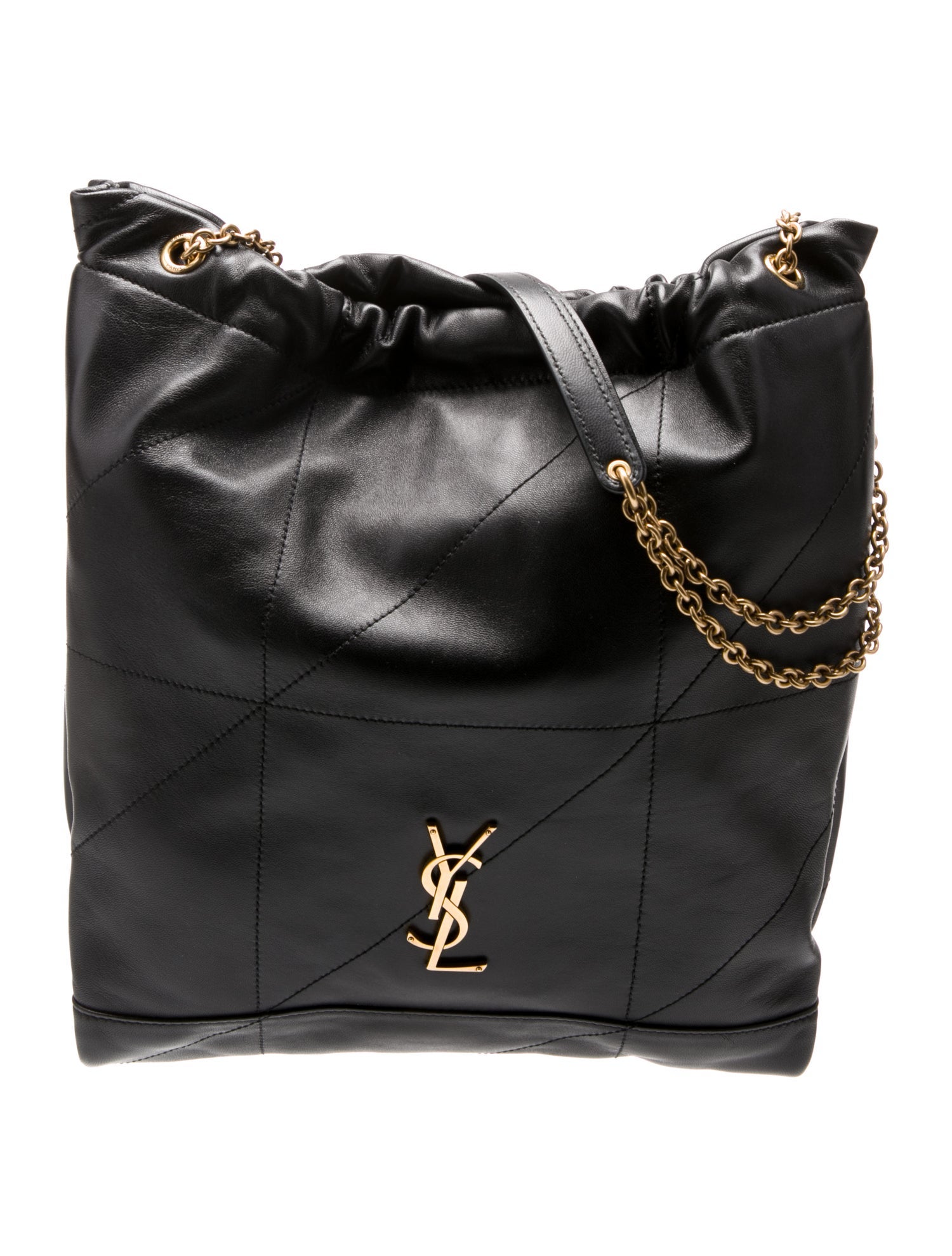 Saint Laurent Leather Shoulder Bag 2024 - Black Shoulder Bags