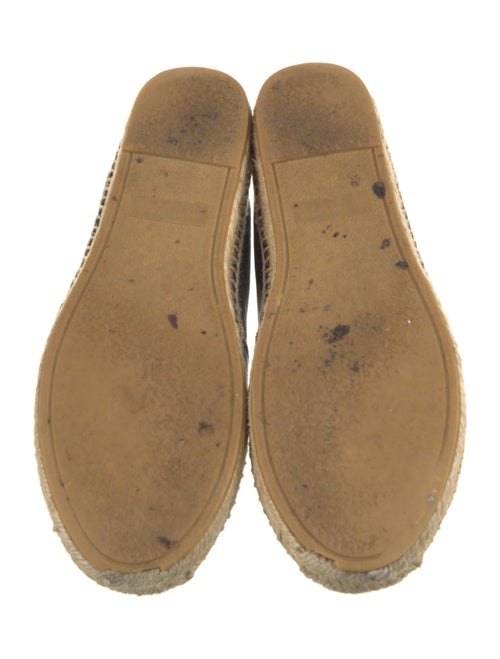 Saint Laurent Leather Whipstitch Trim Espadrilles