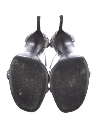 Saint Laurent Snakeskin Animal Print Sandals